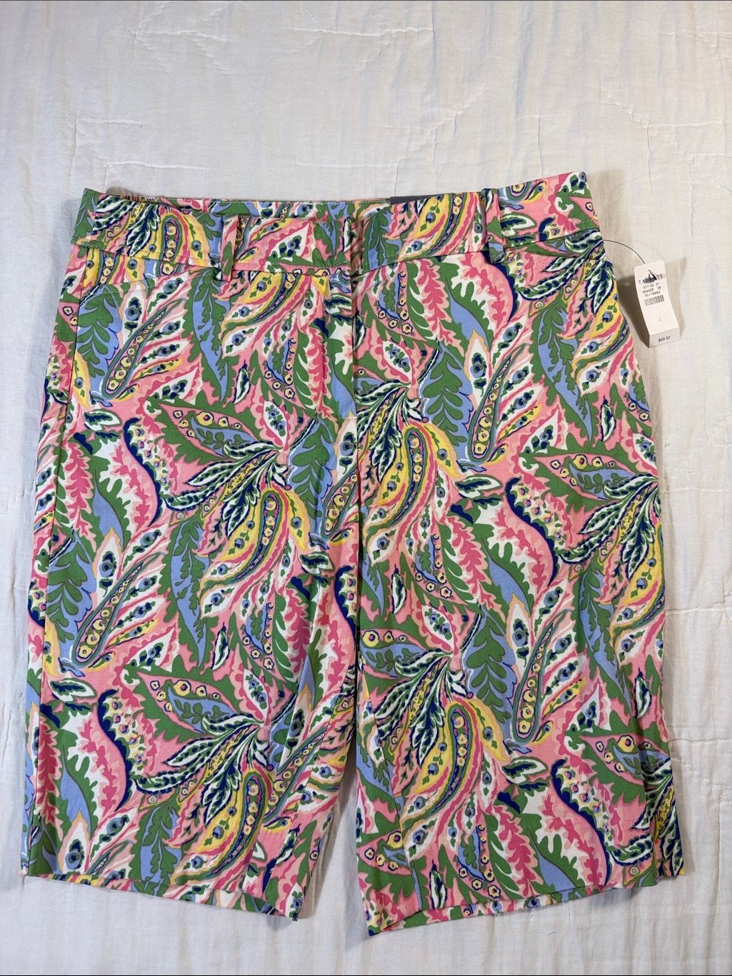 Talbots Perfect Short Botanical Paisley Print 105 Inseam Bermuda 4 Nwt